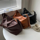 Casual Tote PU Leather Vintage Shoulder Bag for Women