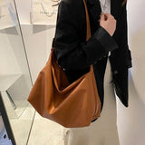Casual Tote PU Leather Vintage Shoulder Bag for Women