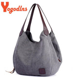 Vintage Canvas Handbag Large Capacity Shoulder Bag