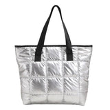 Women's Large Capacity Tote Bag Winter Cotton Warm Shoulder Handbag
