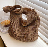 Women Large Capacity Straw Woven Travel Tote Bag for Shopping