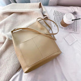 Women's PU Leather Shoulder Shopper Handbag Large Capacity