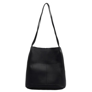 Women's PU Leather Shoulder Shopper Handbag Large Capacity
