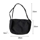 Solid Nylon Shoulder Bag Casual Tote Female Handbag With Zipper