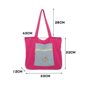 Corduroy Bag Handbags Women Large Shopping Bags