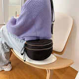 Semicircle Crossbody Handbags for Women Small Messenger Bag