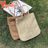 Summer Large Capacity Straw Bag Women Woven Totes Bag Bohemia Beach Handbag