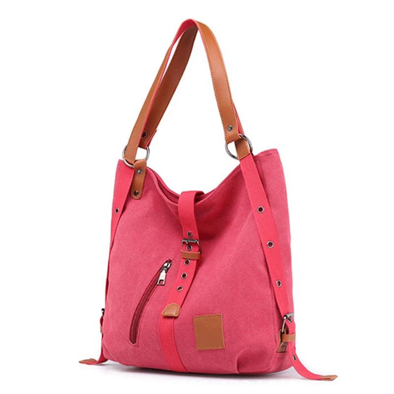 Women's Large Capacity Shoulder Messenger Bag Canvas Tote Bag