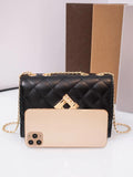 Diamonds Tassel Quilted Crossbody Bag Women PU Leather Small Messenger