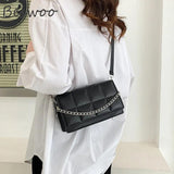Plaid Embossed Women's Shoulder Crossbody Bag Chain Square Bags