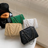 Women's Chain Totes Bags Crossbody Handbags PU Leather