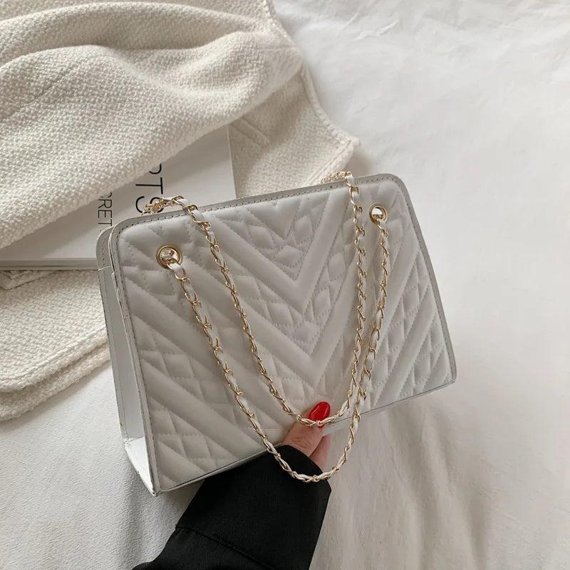 Women's Chain Totes Bags Crossbody Handbags PU Leather