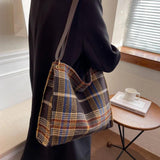 Large Capacity Women Handbag Style Woolen Shoulder Tote Bag
