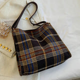 Large Capacity Women Handbag Style Woolen Shoulder Tote Bag