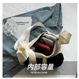 Stripe Bowknot Shoulder Bag Corduroy Cotton Girl Minaudiere Shoulder Bag