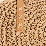 Round Straw Bags Women Shopping Bag Woven Circle Rattan Beach Handbags