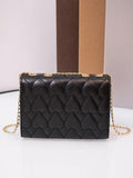 Women Faux Leather Messenger Shoulder Bag Diamonds Chain Tassel Quilted Handbags