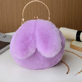 Fluffy Crossbody Messenger Tote Handbag Shopper Wallet for Women