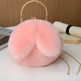 Fluffy Crossbody Messenger Tote Handbag Shopper Wallet for Women