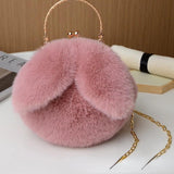 Fluffy Crossbody Messenger Tote Handbag Shopper Wallet for Women