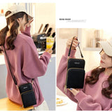 Transparent Touchable Phone Pocket Shoulder Bags For Women Handbag
