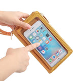 Small Shoulder Bag Women PU Leather Crossbody Touch Screen Phone Bag