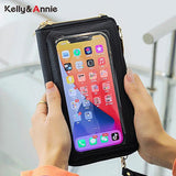Small Shoulder Bag Women PU Leather Crossbody Touch Screen Phone Bag