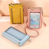 Small Shoulder Bag Women PU Leather Crossbody Touch Screen Phone Bag