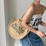 Summer Straw Bag Large Capacity Beach Handbag