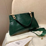 Soft Leather Shoulder Bag Women Large Capacity Underarm Bag