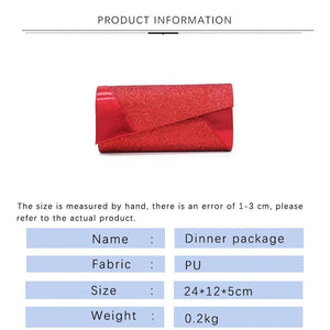 PU Sequin Clutch Bag for Women, Evening Shoulder Bag with Detachable Strap