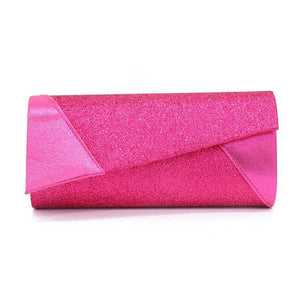 PU Sequin Clutch Bag for Women, Evening Shoulder Bag with Detachable Strap