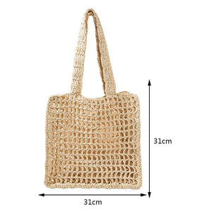 Summer Hand-Woven Hollow Weaving Underarm Bag for Seaside Holiday