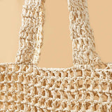 Summer Hand-Woven Hollow Weaving Underarm Bag for Seaside Holiday