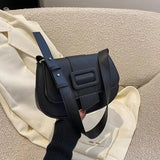 Shoulder Bag Women Leather Underarm Adjustable Strap Solid L