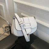 Shoulder Bag Women Leather Underarm Adjustable Strap Solid L