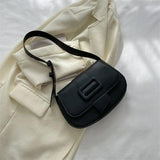 Shoulder Bag Women Leather Underarm Adjustable Strap Solid L