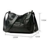 Women's PU Leather Messenger Bag Classic Retro Shoulder Bag