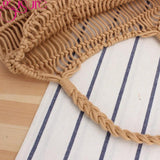 Hollow Straw Net Beach Bag Women Tote High Capacity Handbag Summer Shoulder Bags