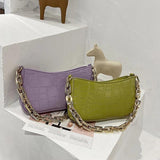 Crocodile Pattern Shoulder Bag Crossbody Purses