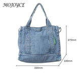 Denim Top-handle Bag Female Tote Bag Casual Large Capacity