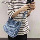 Denim Top-handle Bag Female Tote Bag Casual Large Capacity