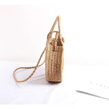 Summer Round Straw Crossbody Bag For Women Woven Shoulder Bag