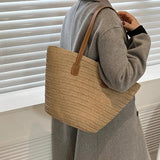Summer Straw Shoulder Bag Female Large Capacity Totes Handbag