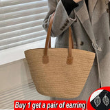Summer Straw Shoulder Bag Female Large Capacity Totes Handbag