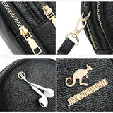Vintage Leather Shoulder Bag Women's Crossbody Messenger Handbag Purse