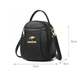 Vintage Leather Shoulder Bag Women's Crossbody Messenger Handbag Purse