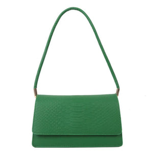 Crocodile Pattern Shoulder Underarm Bag Retro Female Handbags