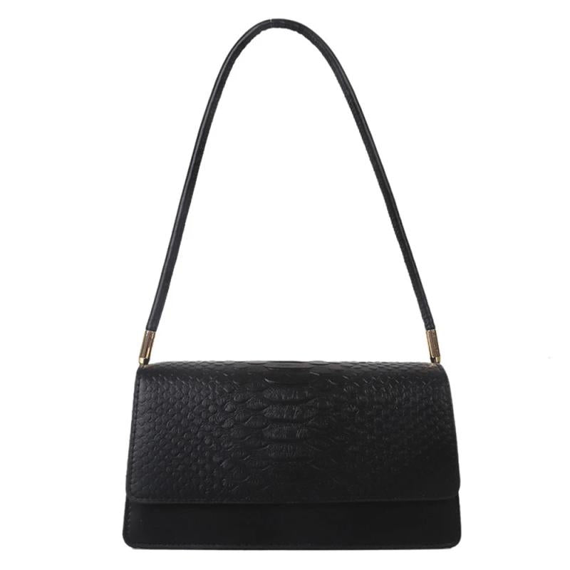 Crocodile Pattern Shoulder Underarm Bag Retro Female Handbags