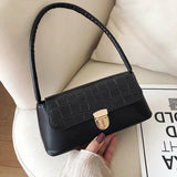 Crocodile Pattern PU Leather Handbags Female Shoulder Bag Ladies Armpit Bag